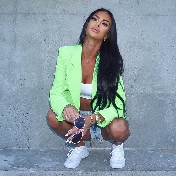 Neon Green Blazer - Picture 1 of 4
